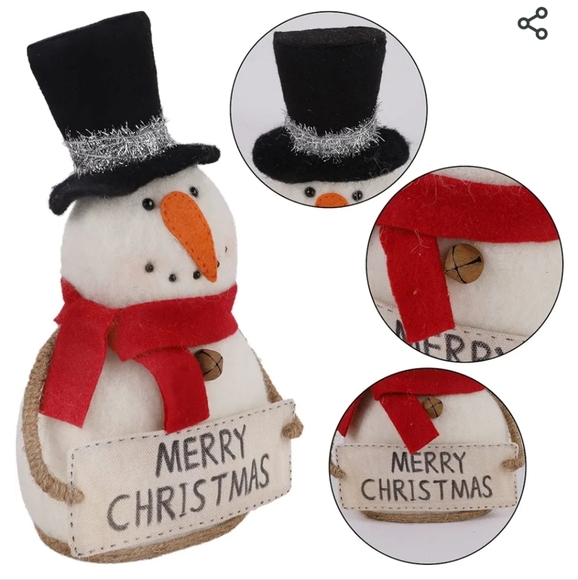 NWT Plush Snowman Christmas / Holiday Decor 7.09" x 13" - Picture 7 of 8